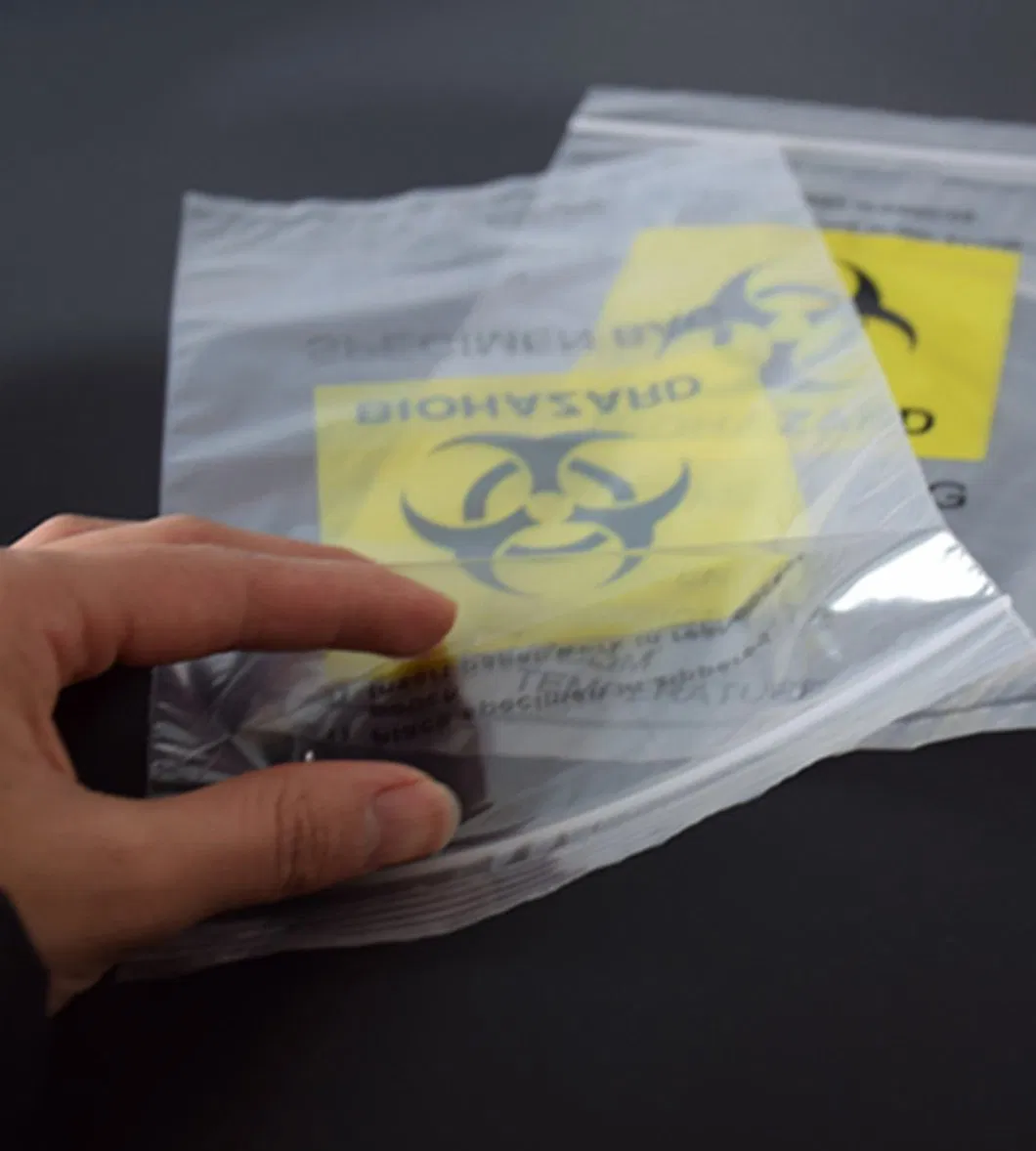 Wholesale Medical Disposable Waste Bags Plastic Autoclavable Biohazard Bag Specimen Bags
