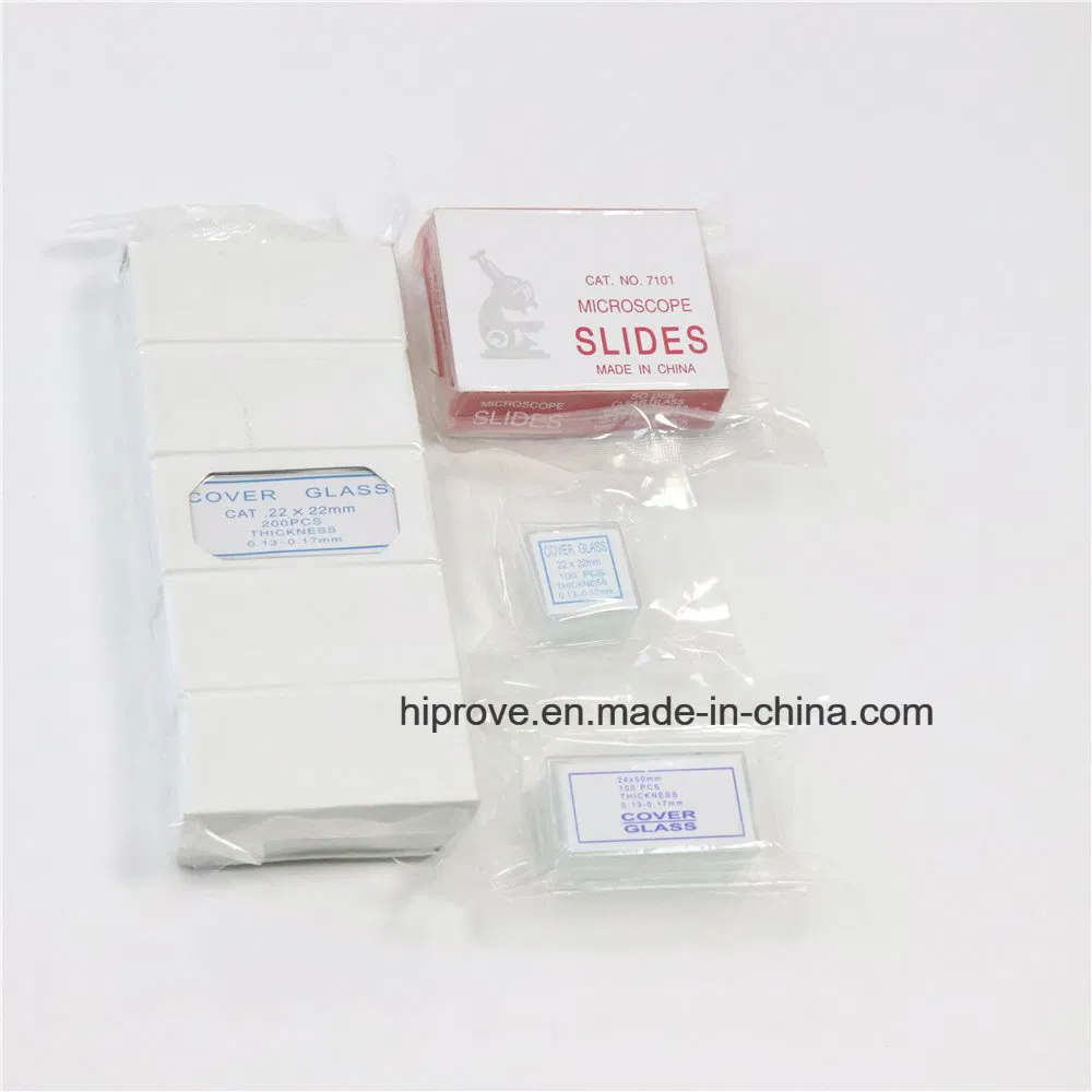 7101/7102/7105/7109 Laboratory Disposable Microscope Cover Glass Slides Microscope Slides Cover Glass Polished Edges Microscope Slides
