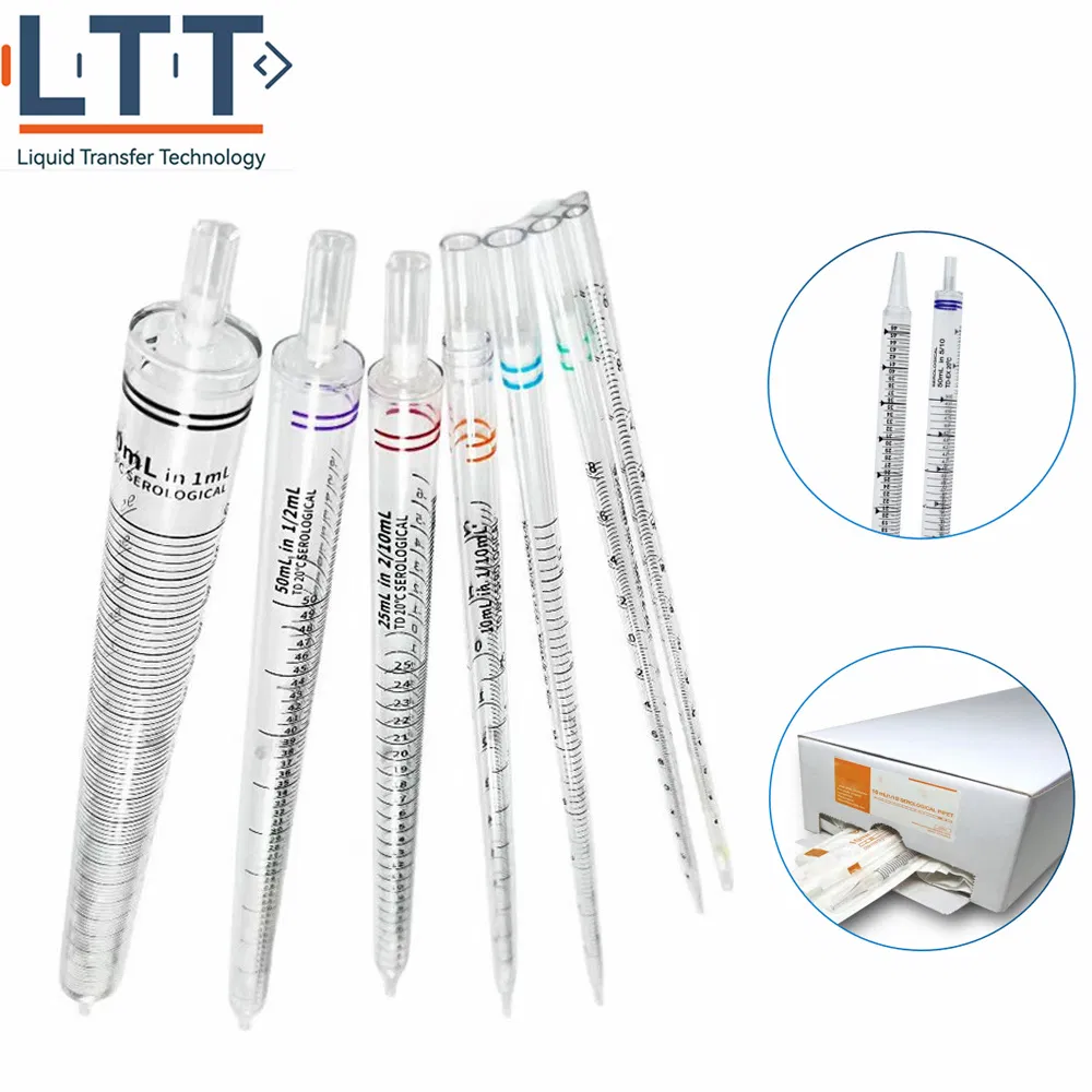 Hot Selling Laboratory Testing Use Wholesale Glass Serological Pipettes for Medical Examination