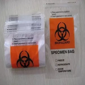 Specimen 100% LDPE Biohazard Plastic Bag