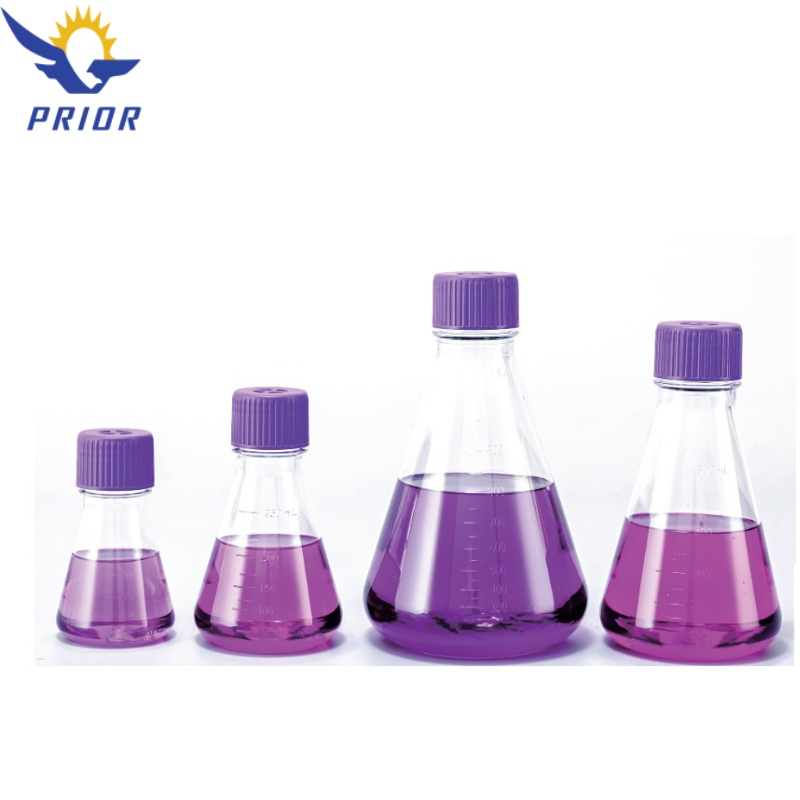 250ml Laboratory PC Cell Culture Flat Bottom Erlenmeyer Flask