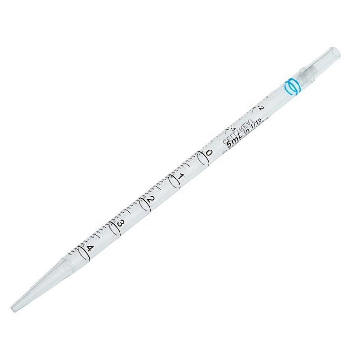 Laboratory Plastic Disposable Sterile Graduated Individually Wrapped 1ml 2ml 5ml 10ml 25ml Serological Pipette