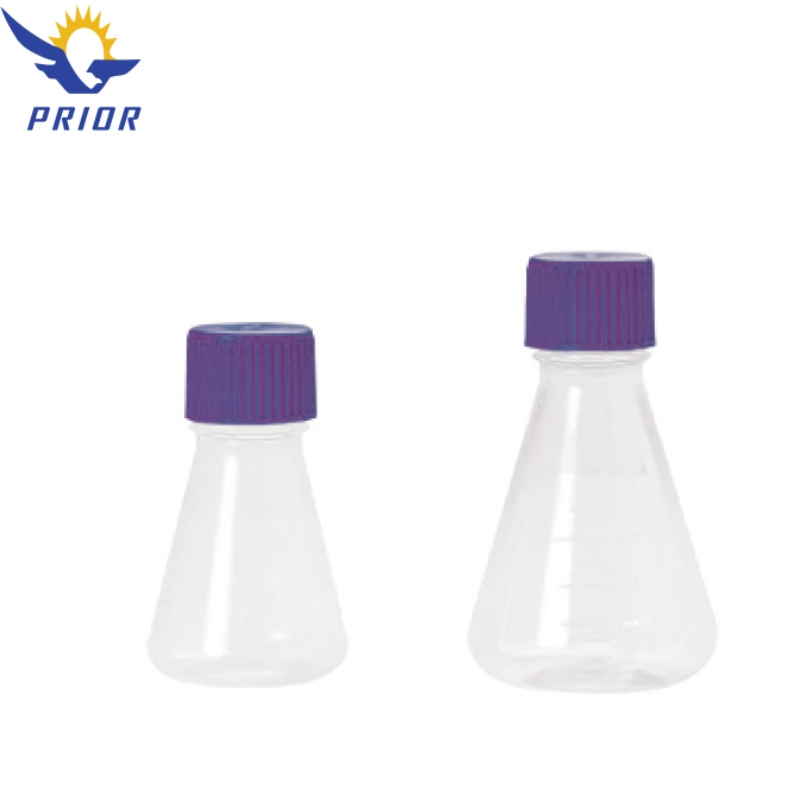 1000ml PETG Laboratory Flat Bottom Medical Erlenmeyer Flask for Cell Culture