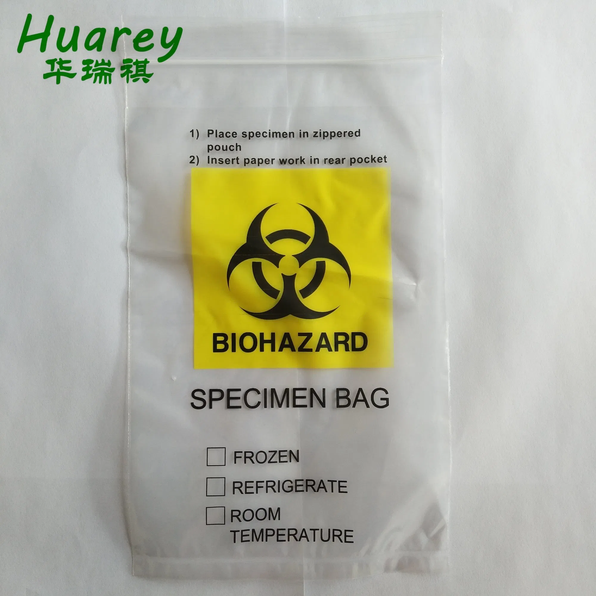 Customized Biohazard Specimen Zip Lock Bag for Lab