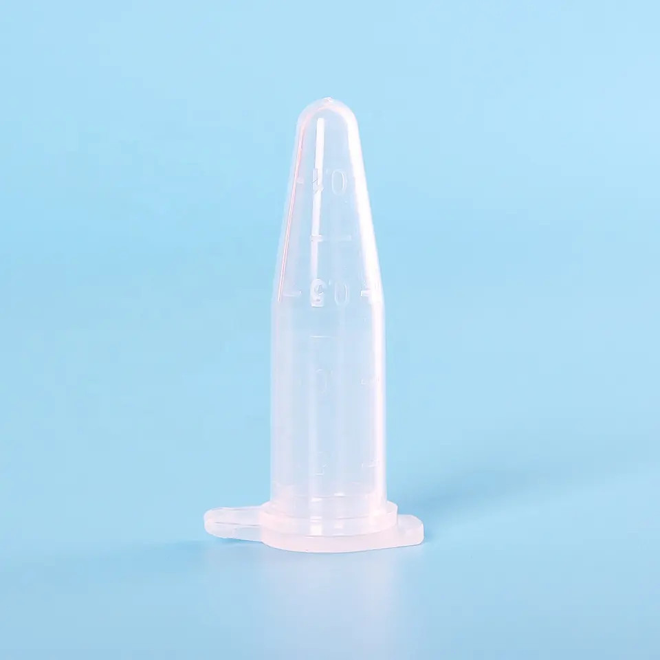 Clear Cryogenic Vial Conical Lab Medical Micro Centrifuge Tube Without Cap