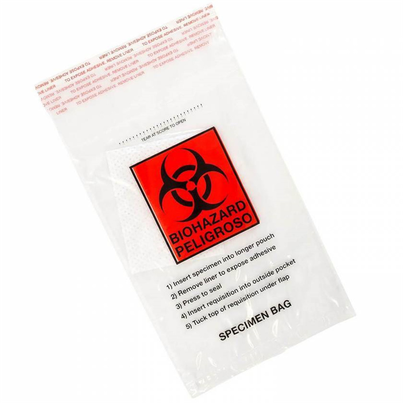Leakproof 95kpa Biohazard Specimen Pressure Bag for Transporting Samples of Biological Substance 95kpa Specimen Bag