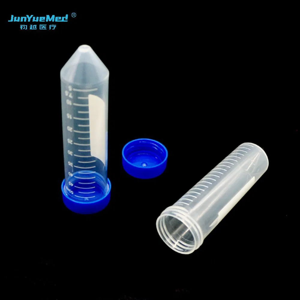 Junyuemed 50ml Blue Cap Orange Cap Centrifuge Tube