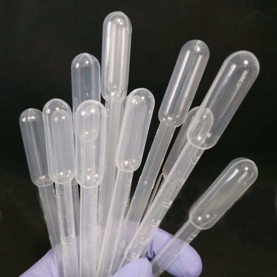 Gp-103155-A Laboratory 155mm Transparent Graduated Pasteur Pipette Dropper Plastic Transfer Pipette 3ml