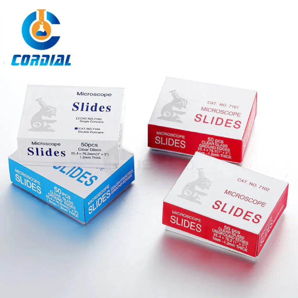 Cordial Lab 7105 Glass Microscope Slide with Frosted One End One Side for Laboratory Test
