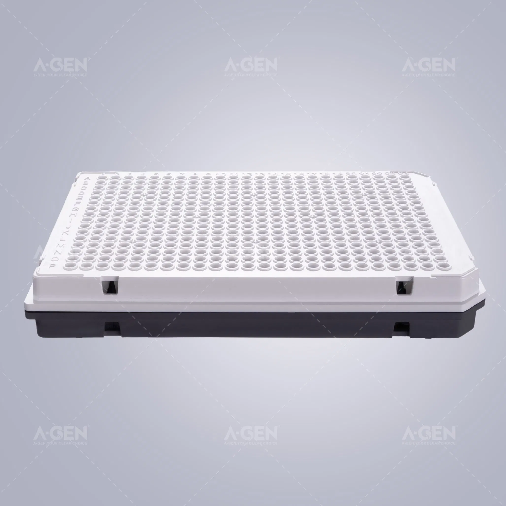 White Lab 40μL Fully Skirted 384-Well PCR Plate, Plastic Tube Sterile