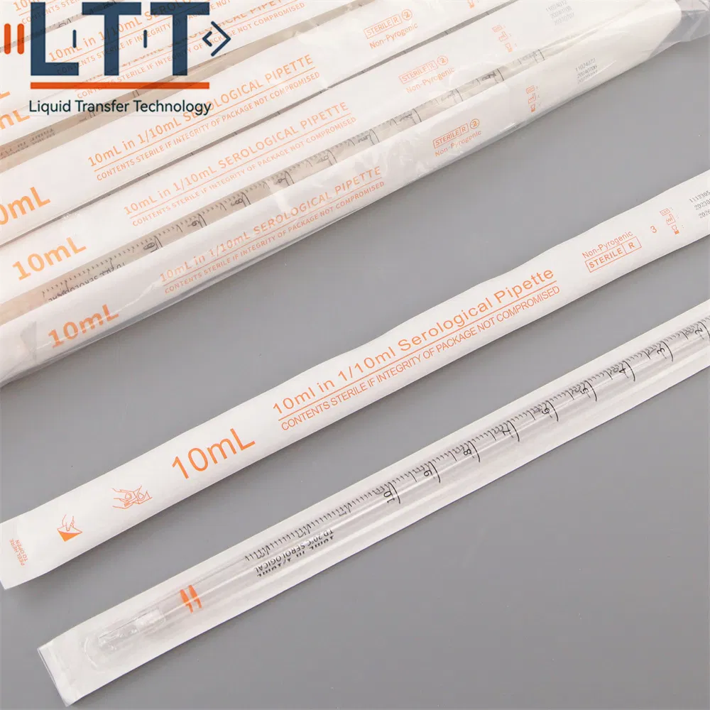 Individually Wrapped Lab Consumables 10ml Transfer Pipettes Sterile Serological Pipette