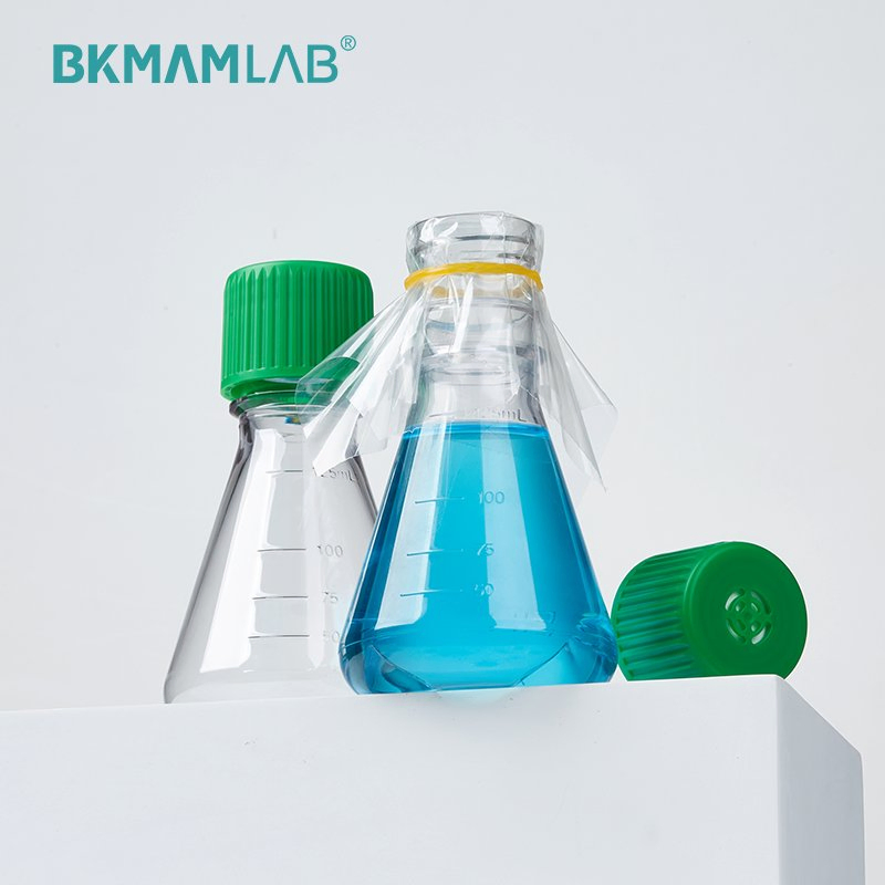 Biological Bacterial Culture Flasks/Cell Culture Flasks/Shaking Flasks/Plastic Conical Flasks/Sterile Culture Flasks 125 250 500ml