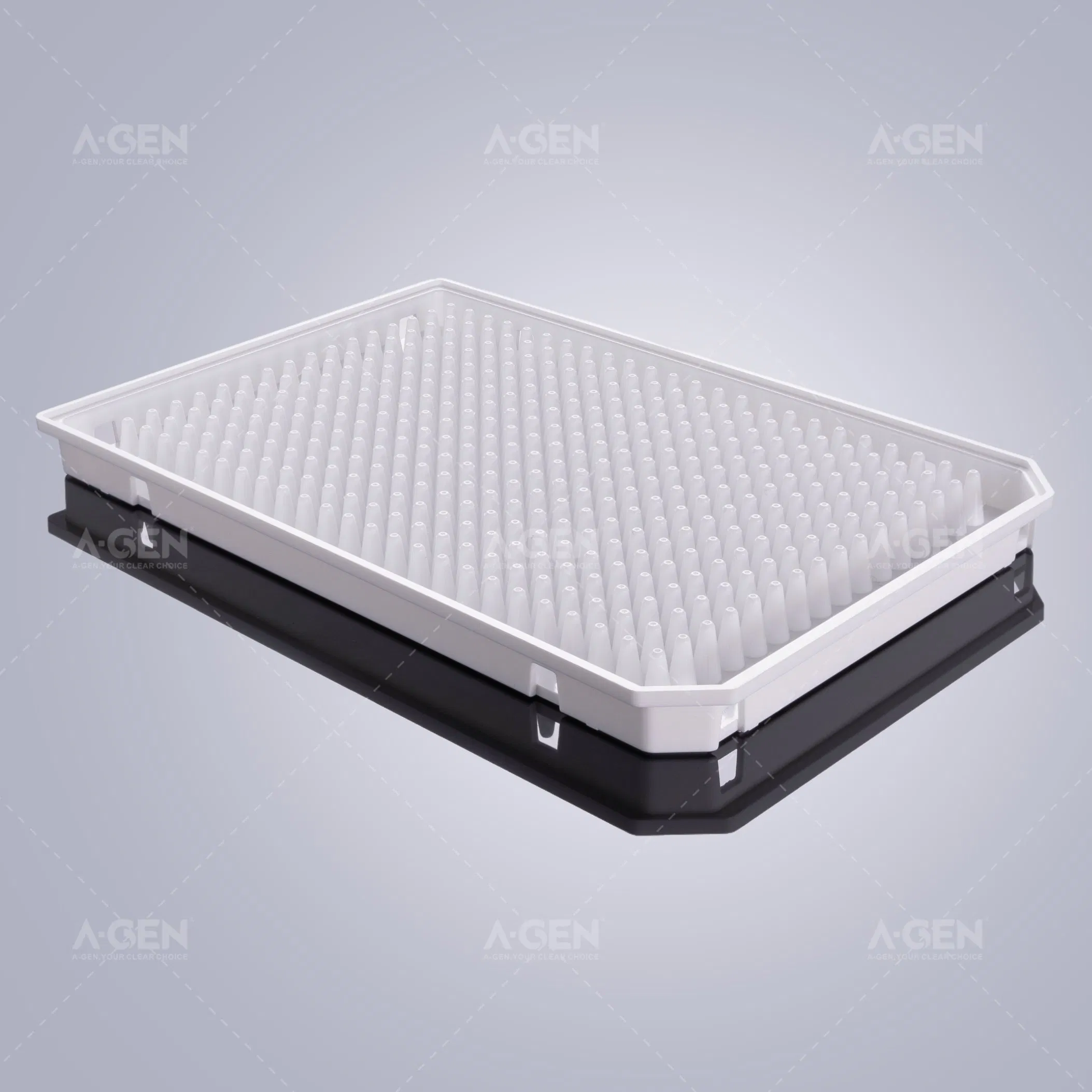 White Lab 40μL Fully Skirted 384-Well PCR Plate, Plastic Tube Sterile