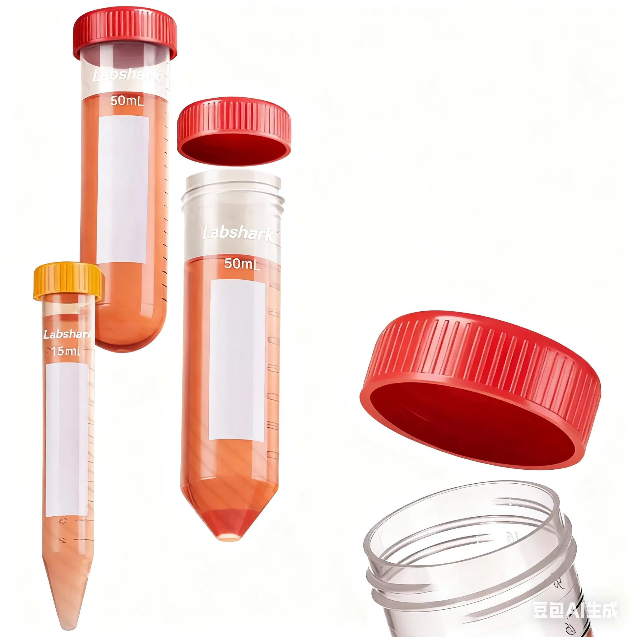 Labshark High-Quality Disposable High-G-Force Plastic Centrifuge Tube for Laboratory