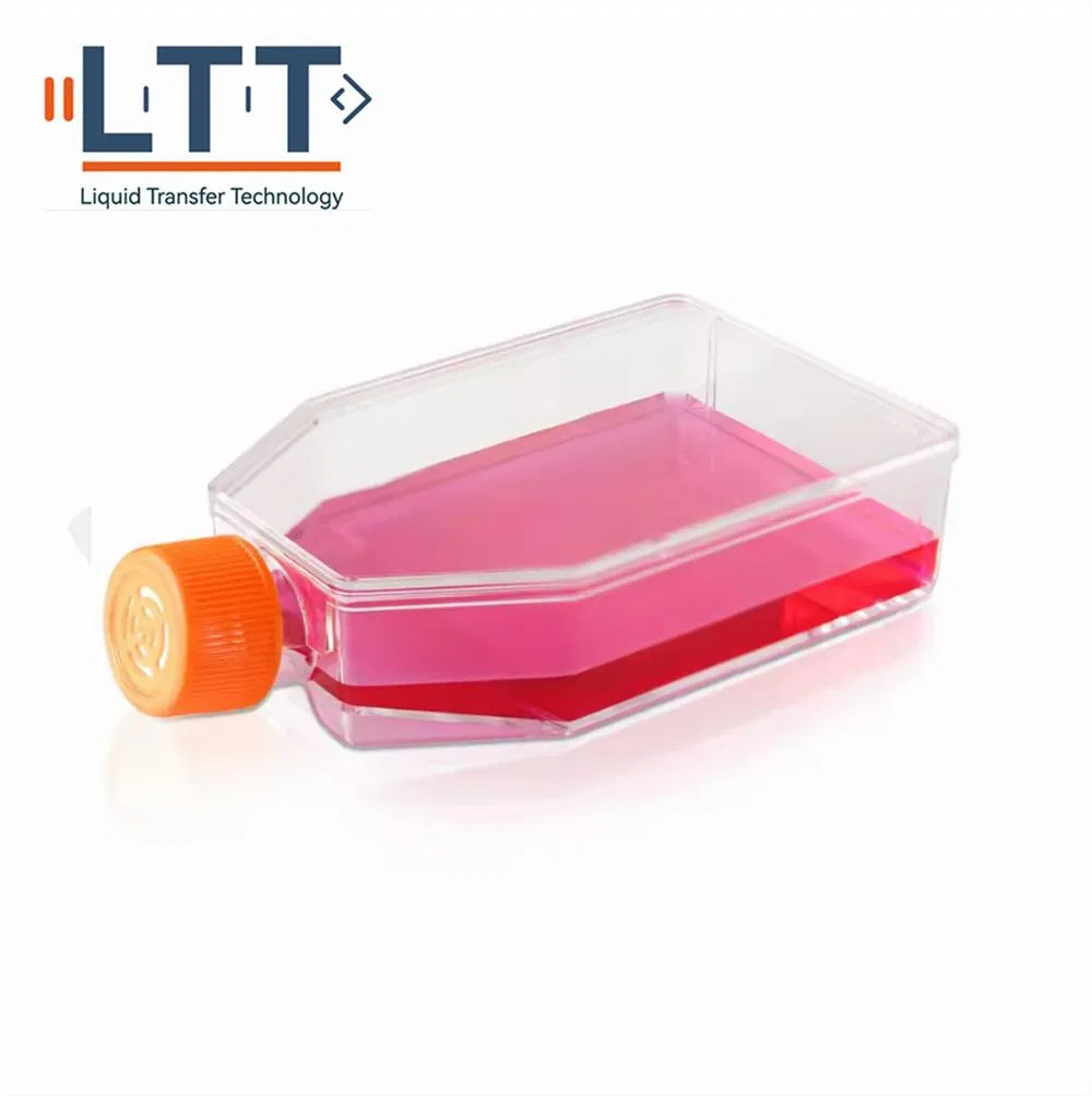 Lab Use 50ml 250ml Tissue Culture Bottle Graduated Plastic Cell Culture Flask with Cover