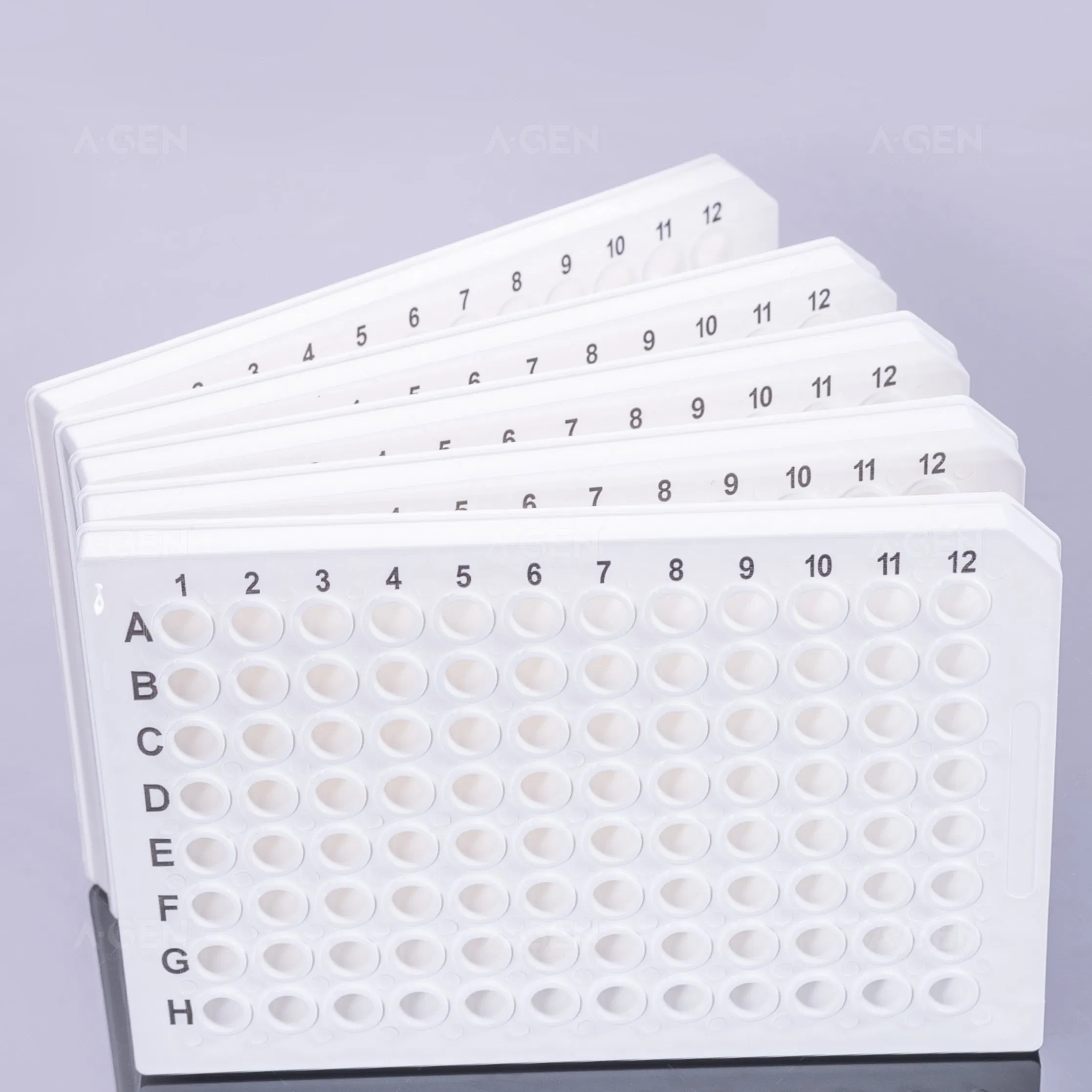 Laboratory Consumables 0.2ml 96 Well Half-Skirted White PCR Plate with Black Mark
