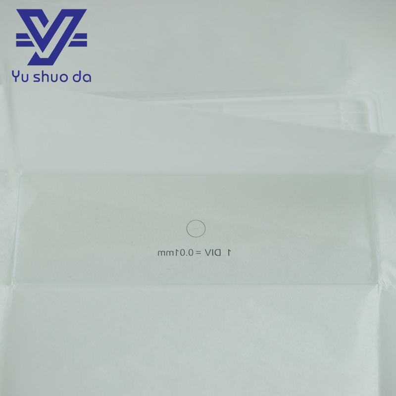 Experimental Data Calibration Ruler, Micrometer Measurement Calibration Ruler Microscope Calibration Slide