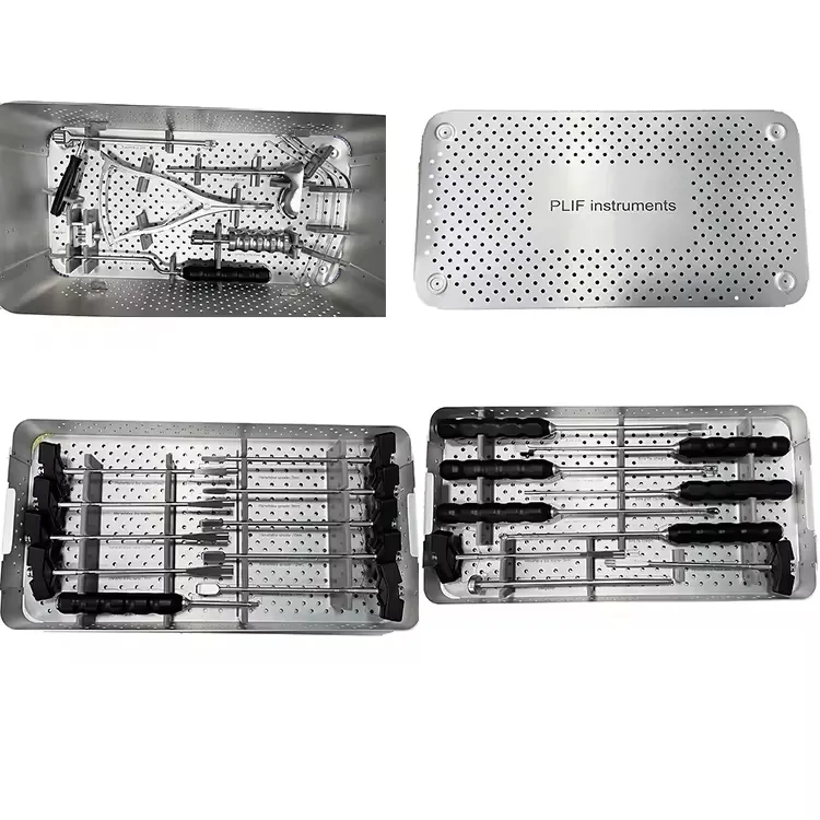 Geasure Medical Instruments Orthopedic Spine PEEK Lumbar PLIF Cage Manual CE Certified Spine Surgery Instrument Set