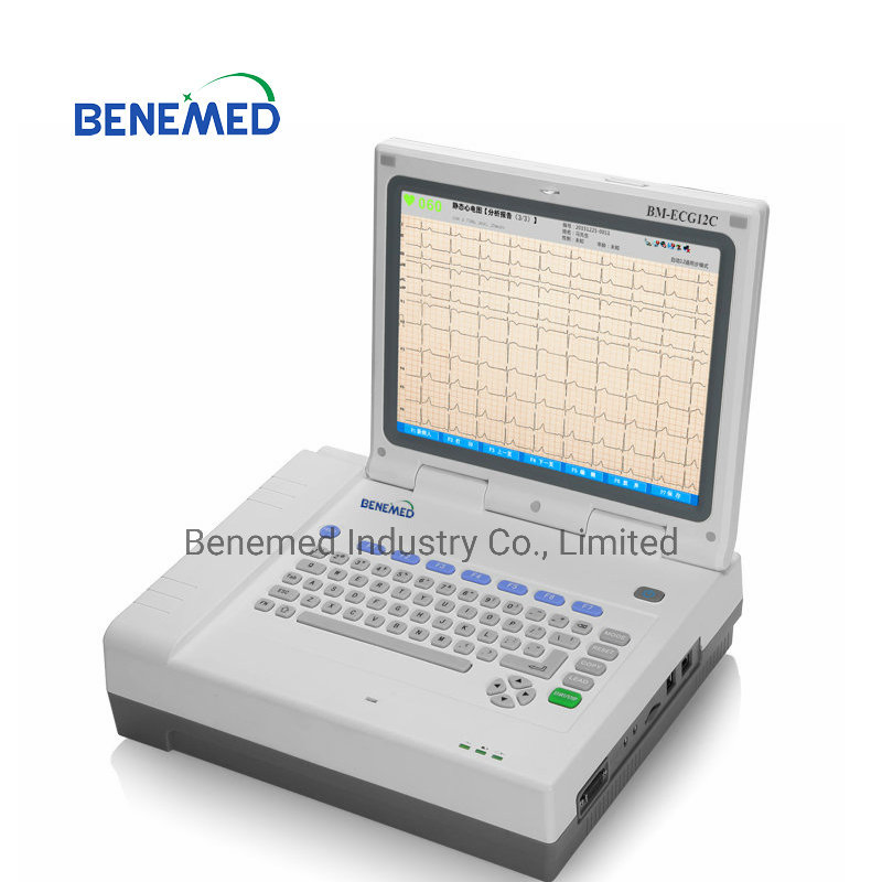 12 Inch Digital Hospital Electrocardiograph 12 Channel ECG Machine Bm-ECG12c