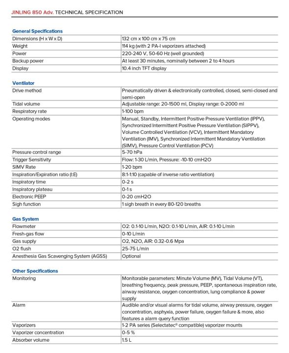 Jingling-850 Advanced Model Best Seller Anesthesia Machine, Anesthesia Machine Price