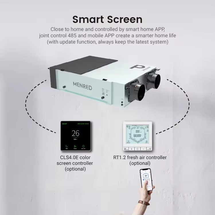 P5 New Model HVAC System Heat Recovery Ventilation Hrv Ventilator with Controller Optional UK Mvhr System