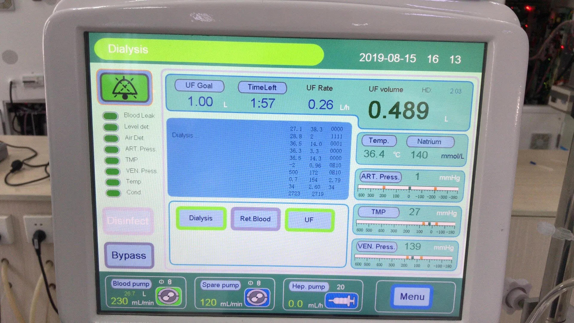 Hospital Instrument Dialysis Machine Hemodialysis for Kidney Treatment