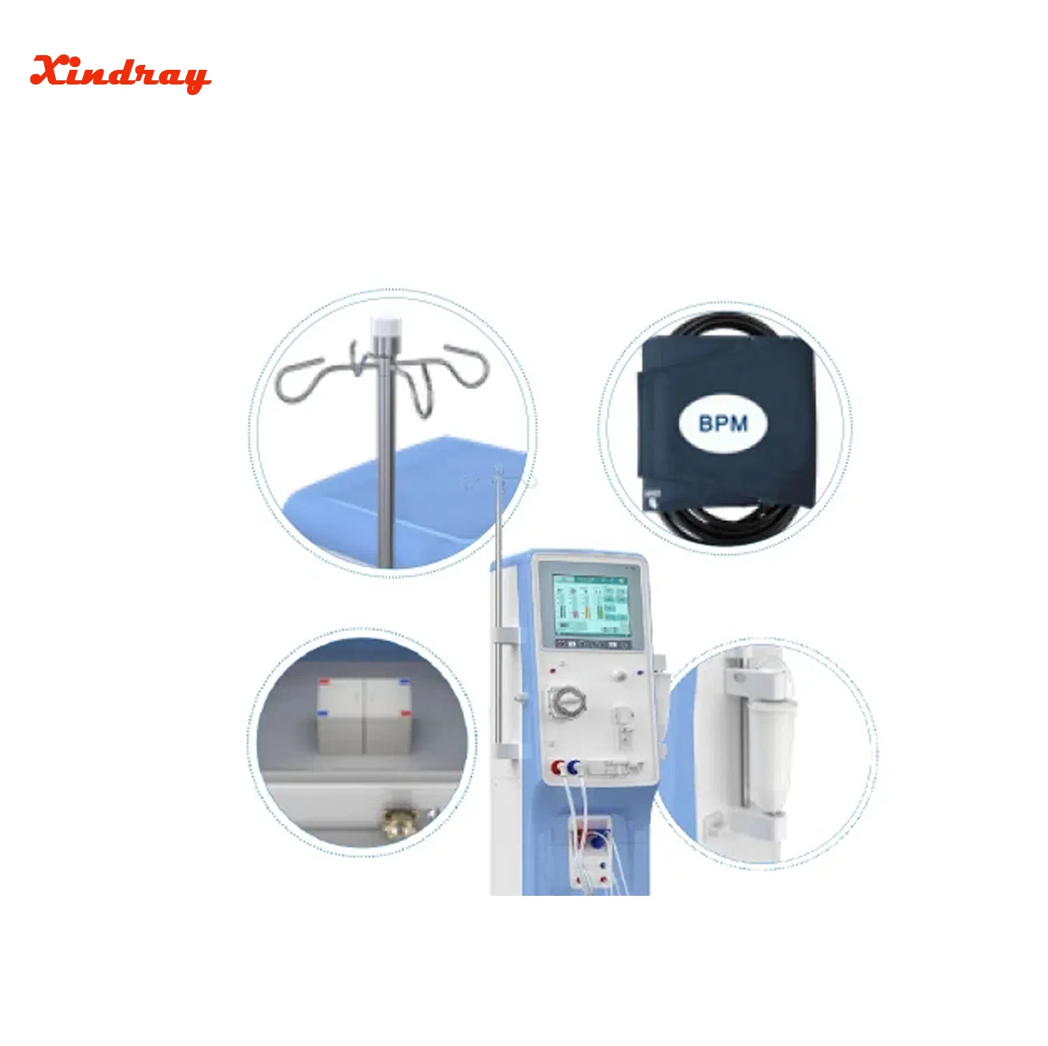 China Single Pump 12.1 LCD Touch Screen Medical Blood Dialysis Machine Hemodialysis Machine