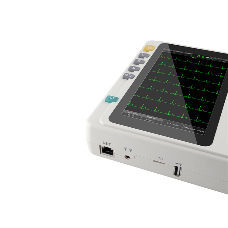 Portable 3 Channel ECG Machine 12 Lead Electrocardiograph Device ECG EKG Medical Equipment