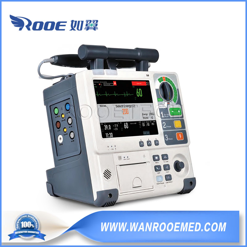 5/12-Lead Monitoring Manual Portable Biphasic Defibrillator with Defibrillation/Pacing/Monitoring/Aed