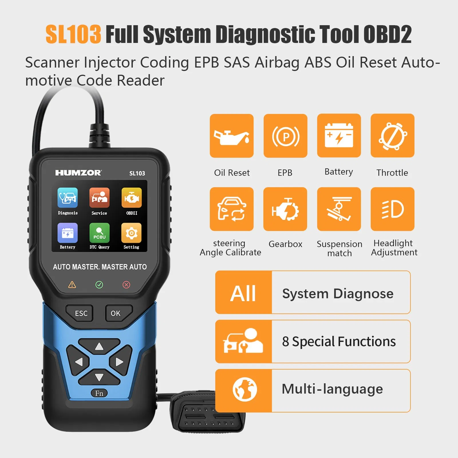 Wholesale Gasoline Vehicles Portable Ultrasound Scanner 3D Tool OBD2 Pour Voiture Scanner De Diagnostic Car Diagnostic Launch X431 Automotive Scanner