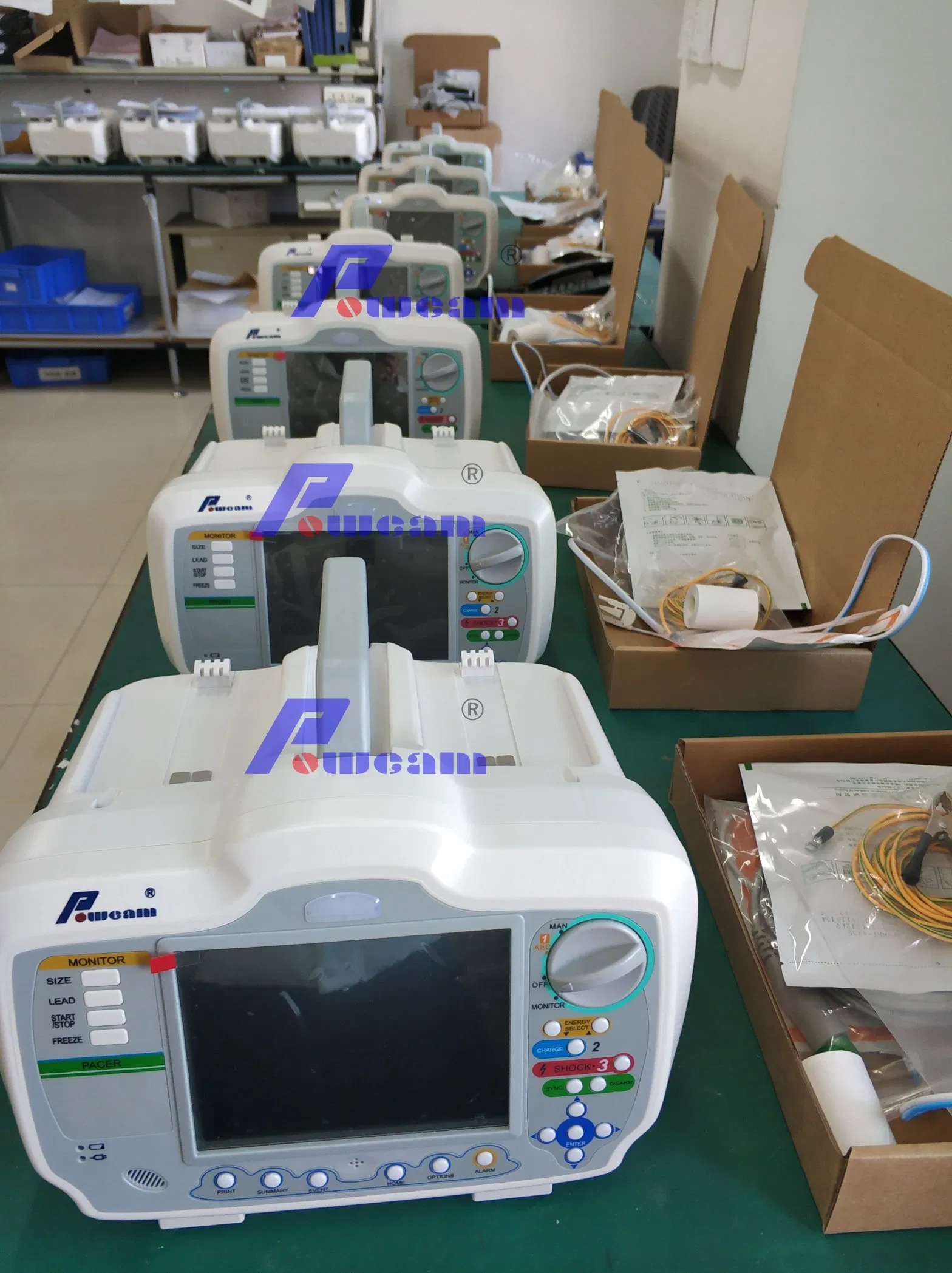 Hospital First Aid Portable Biphasic External Aed Defibrillator with Monitor