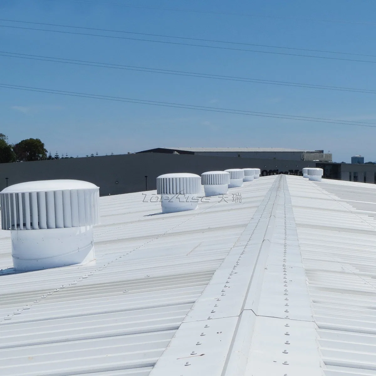 Toprise Wind Driven Roof Turbine Air Ventilator Wind Power Straight Vanes 900mm