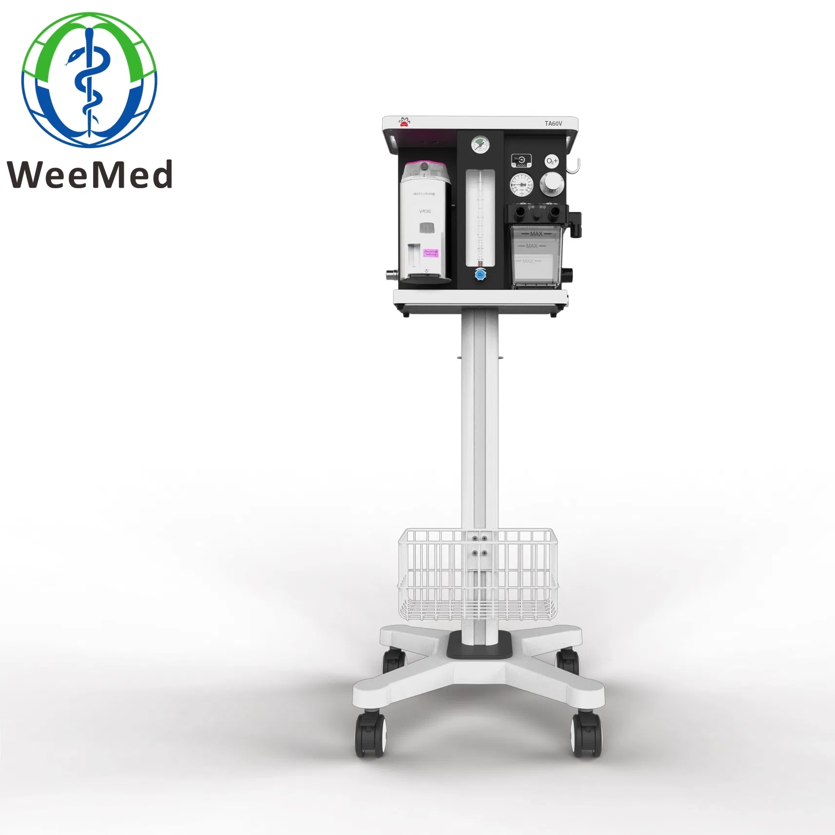 Ta-60V Vet Anesthesia Equipment Portable Medical Animal Veterinary Anesthesia Machine with Trolley Cart with Bain Module
