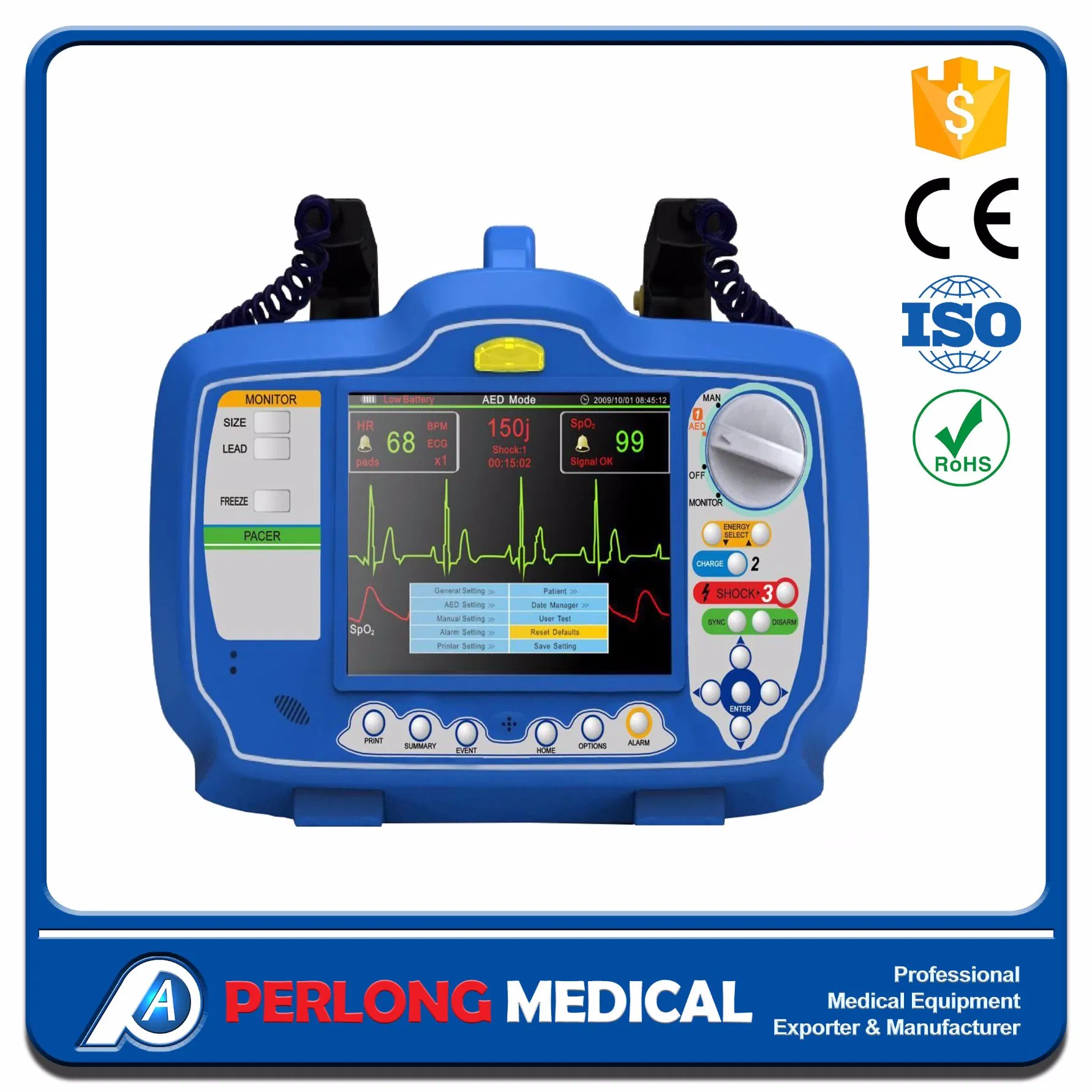 Dm7000 Portable Automatic External Defibrillator Aed First-Aid Medical