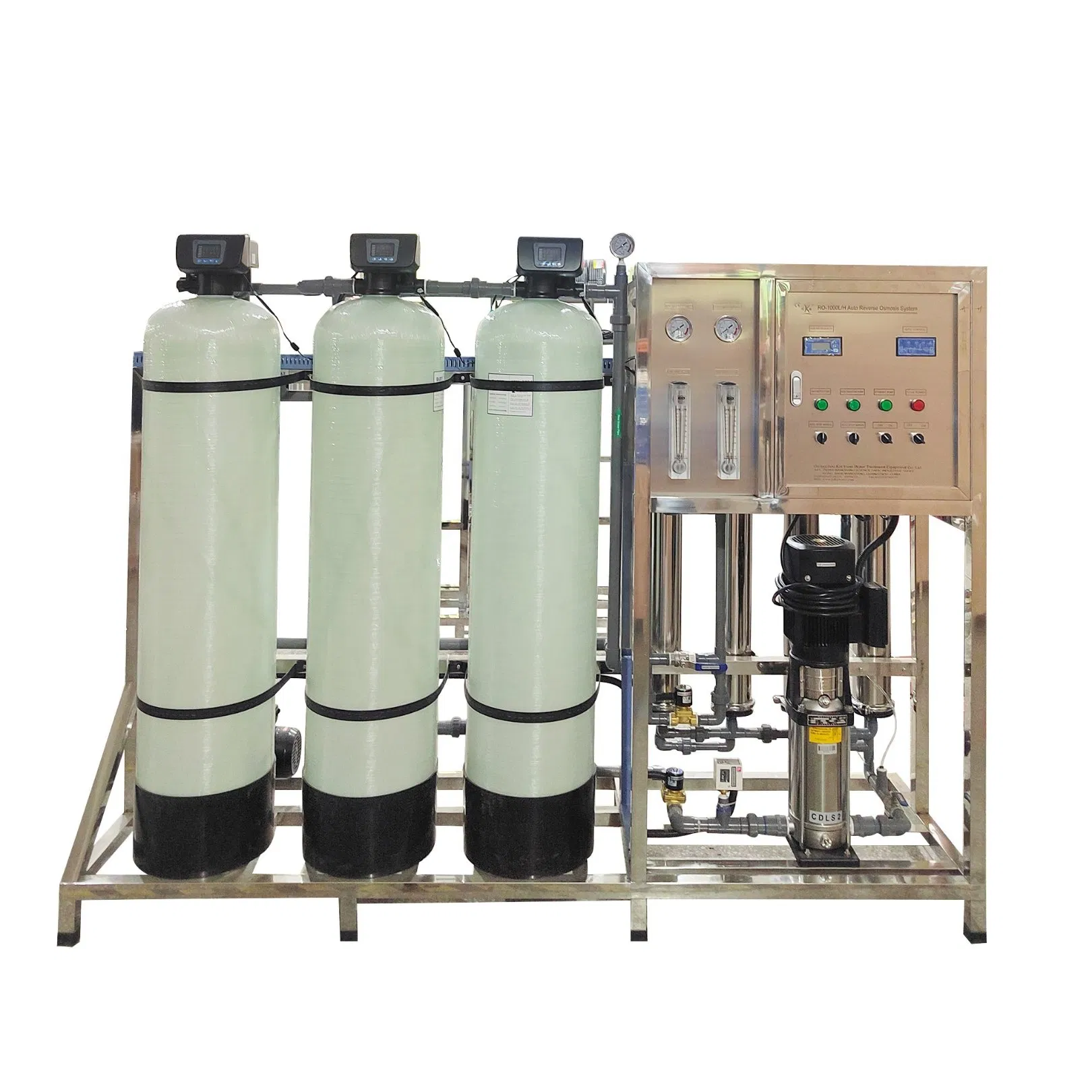 Stainless Steel 1000lph Automatic Water Desalination Reverse Osmosis Plant Dialysis Reverse Osmosis Salt Water Treatment System Water Purifier Machine Cost