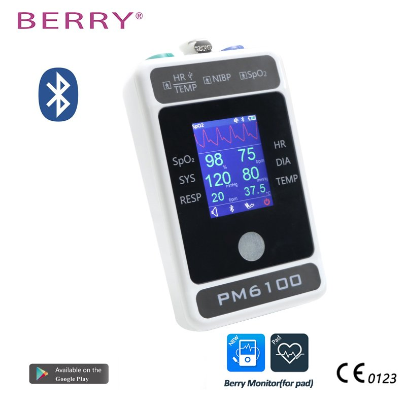 ECG (Electrocardiograph) , Hr (heart rate) , NIBP (noninvasive blood pressure) , SpO2, Pr (pulse rate) , Temp (body temperature)