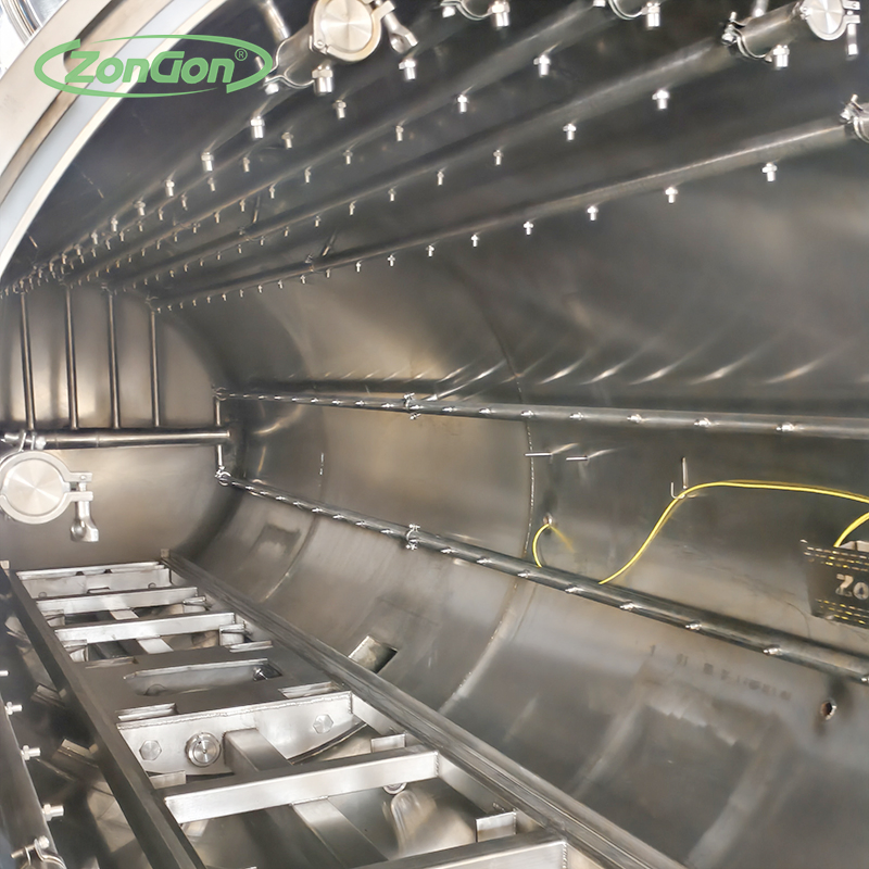 Full Automatic Milk Coffee Drinks Shaking Water Spray Retort Autoclave Sterilizer