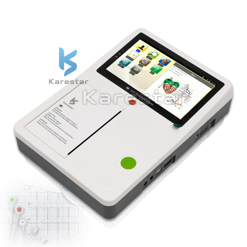 Medical Smart Portable ECG Monitor Machine Digital Cardiograph 3 Channel Electrocardiograph Price ECG Device