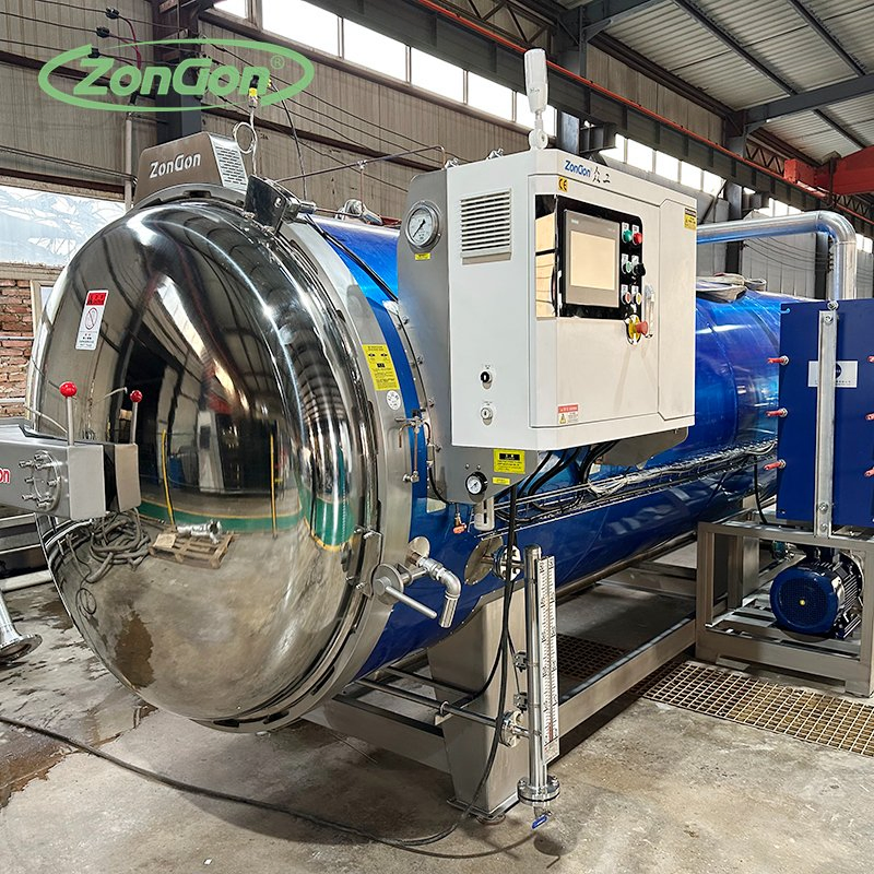 Full Automatic Milk Coffee Drinks Shaking Water Spray Retort Autoclave Sterilizer