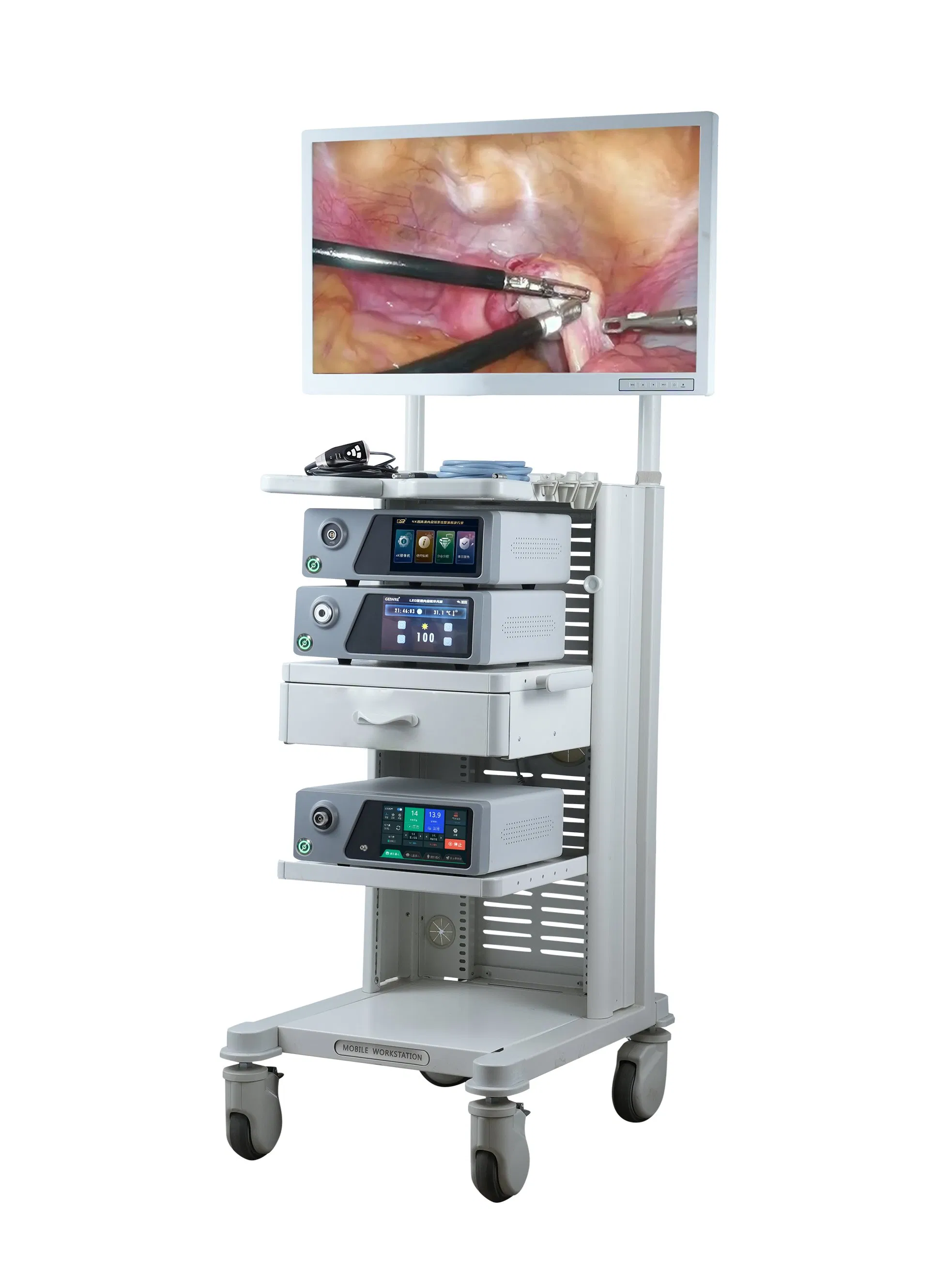 Medical 4K UHD Laparoscopic Tower Complete Endoscope Camera System Set