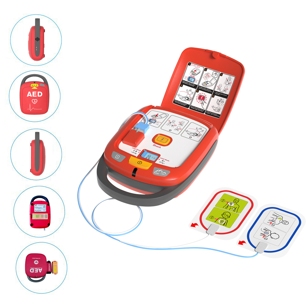 Automatic External Defibrillator (AED) with Low Energy Bte, Adult/Pediatric Pads, Bluetooth