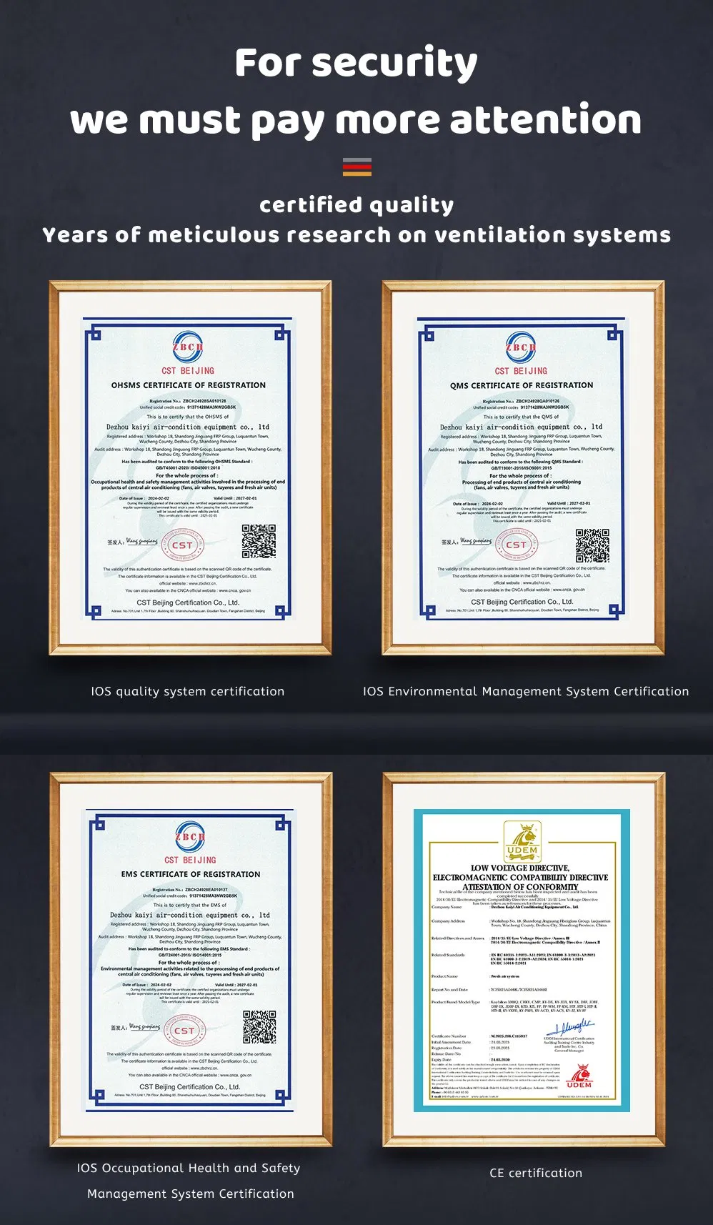 Certifications
