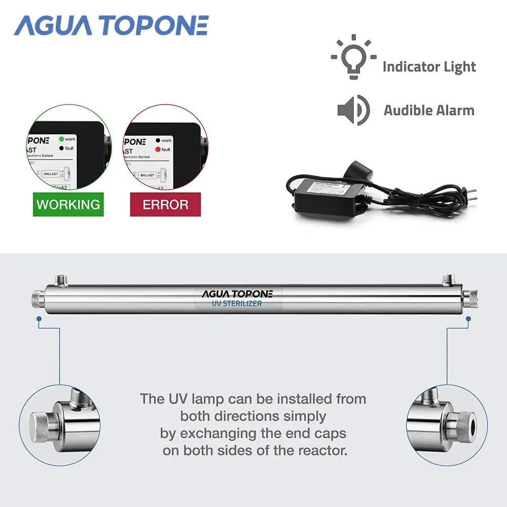 Agua Topone 25W UVC Lamp Disinfection UV Sterilizer Water Filter Systems