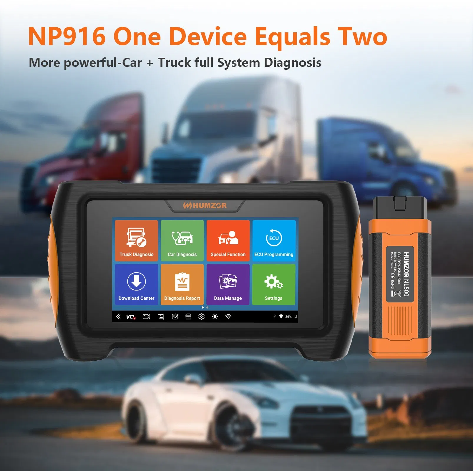 Wholesale High Quality Np916 Truck+Car Portable Ultrasound Scanner 3D Tool OBD2 Bluetooth Pad Scanner De Diagnostic Car Key Diagnostic Launch X431 Scanner