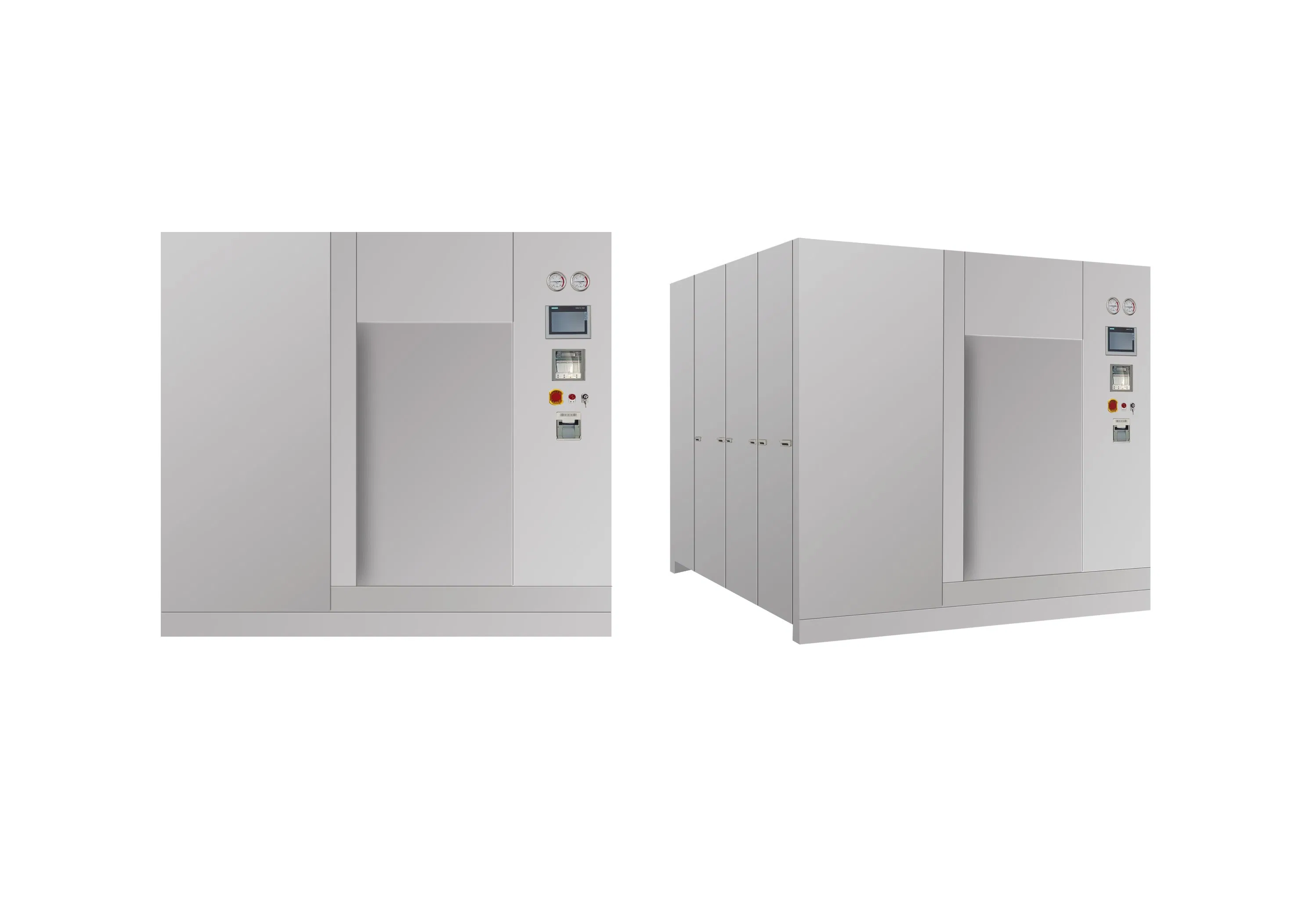 GMP Standard Horizontal Pulse Vacuum Steam Sterilizer Clean Room Industry