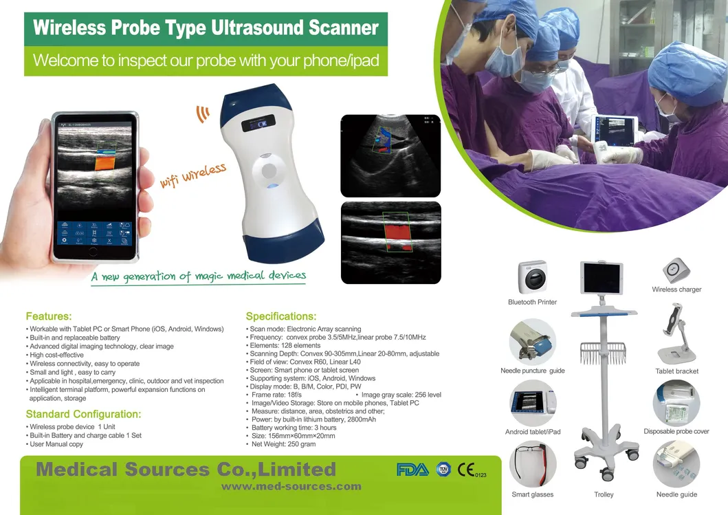 Wireless Handheld Ultrasound Probe Scanner 5