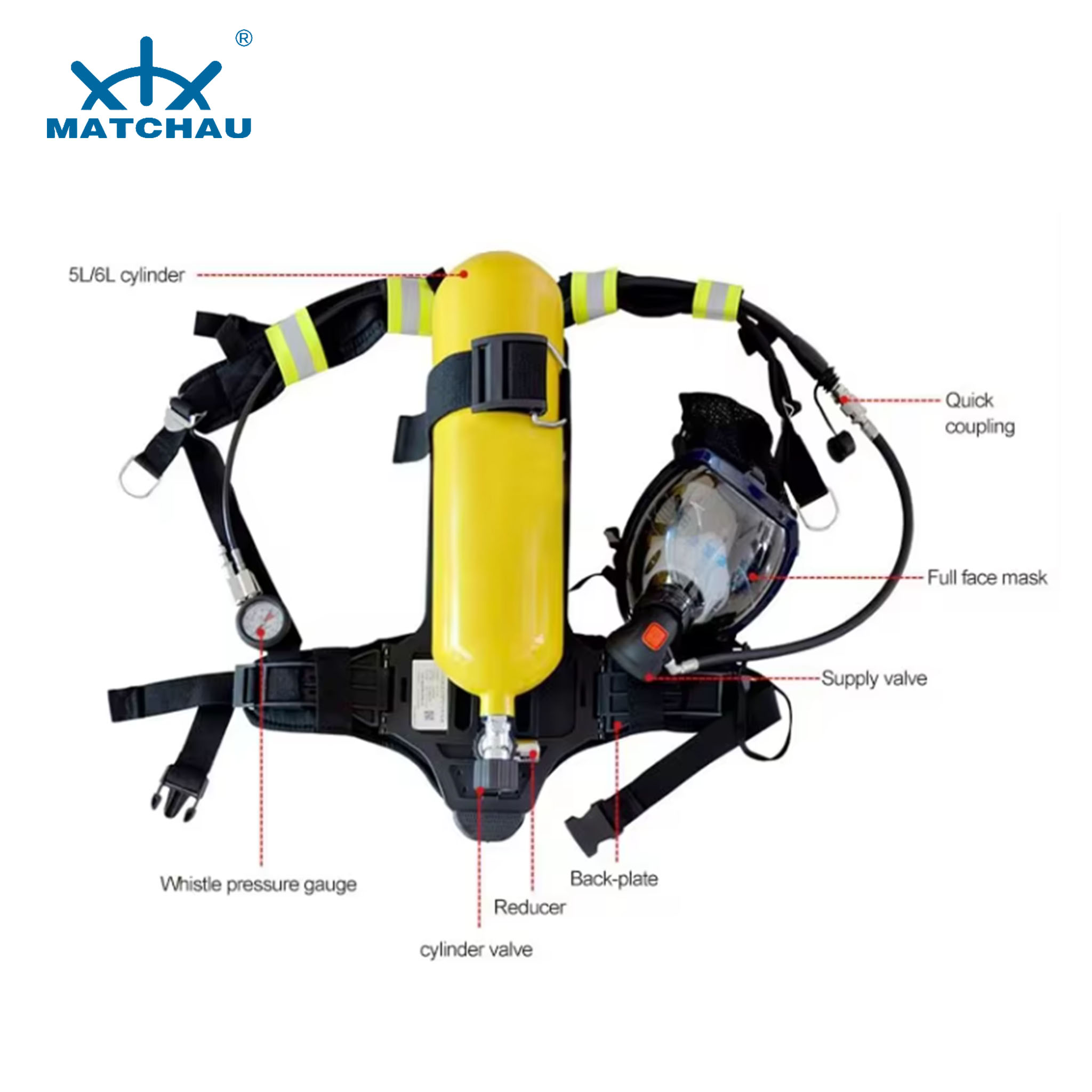 MATCHAU Ec Approved Self-Contained Positive Pressure Air Breathing Apparatus