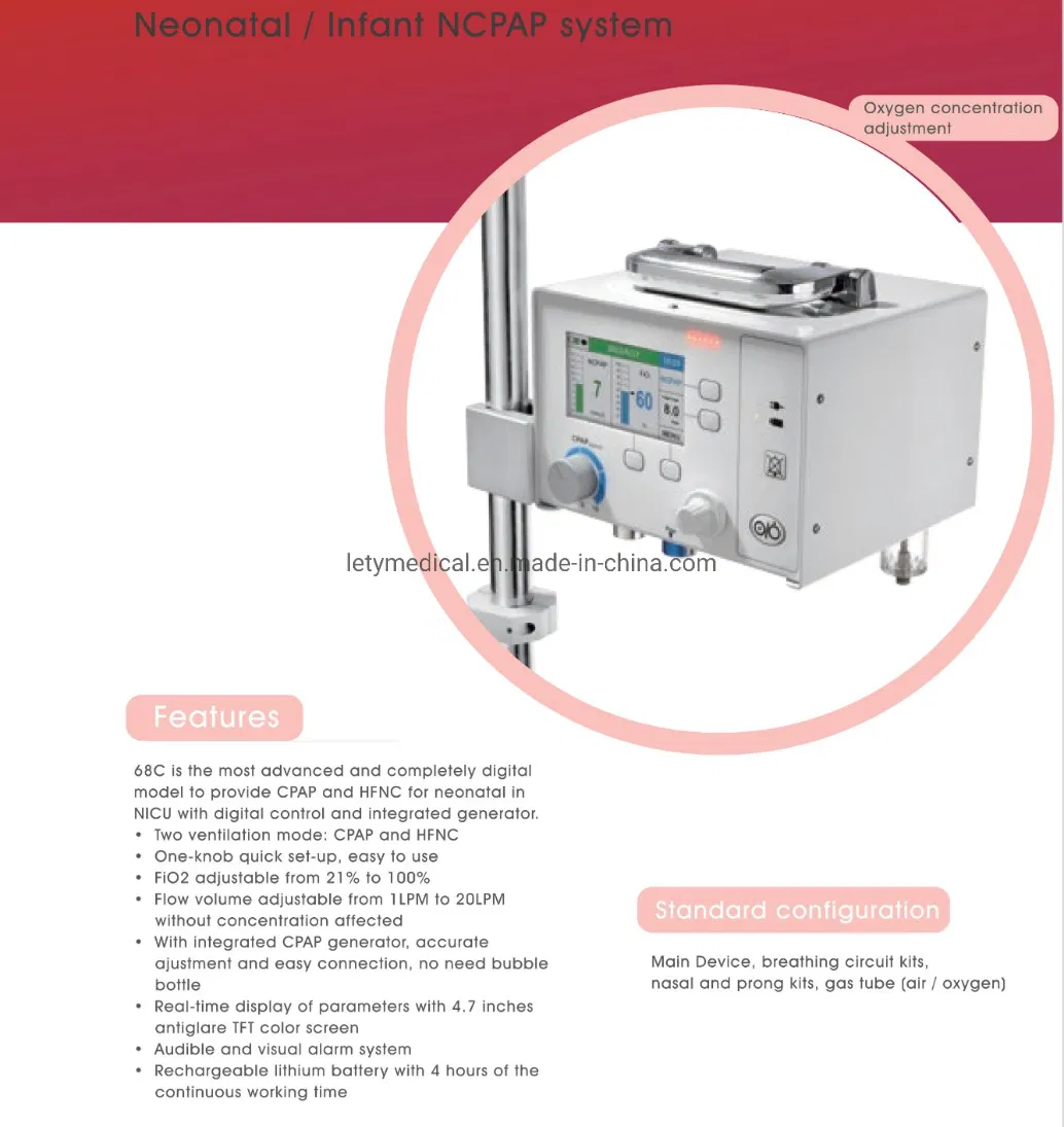 Ncpap CPAP Neonatal CPAP Pediatric Nicu Ventilator