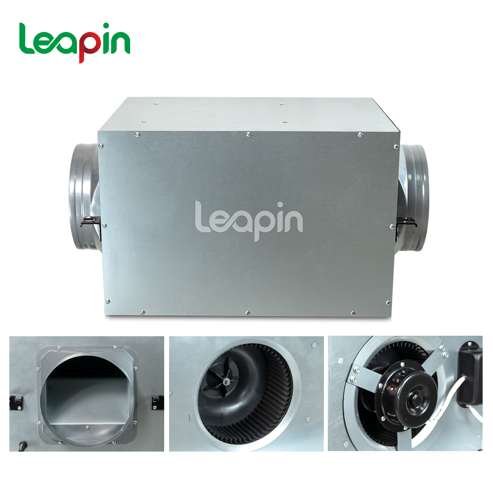 Office &amp; Residential Whole-House Fresh Air Ventilator with Inline Centrifugal Duct Fan and Purification System
