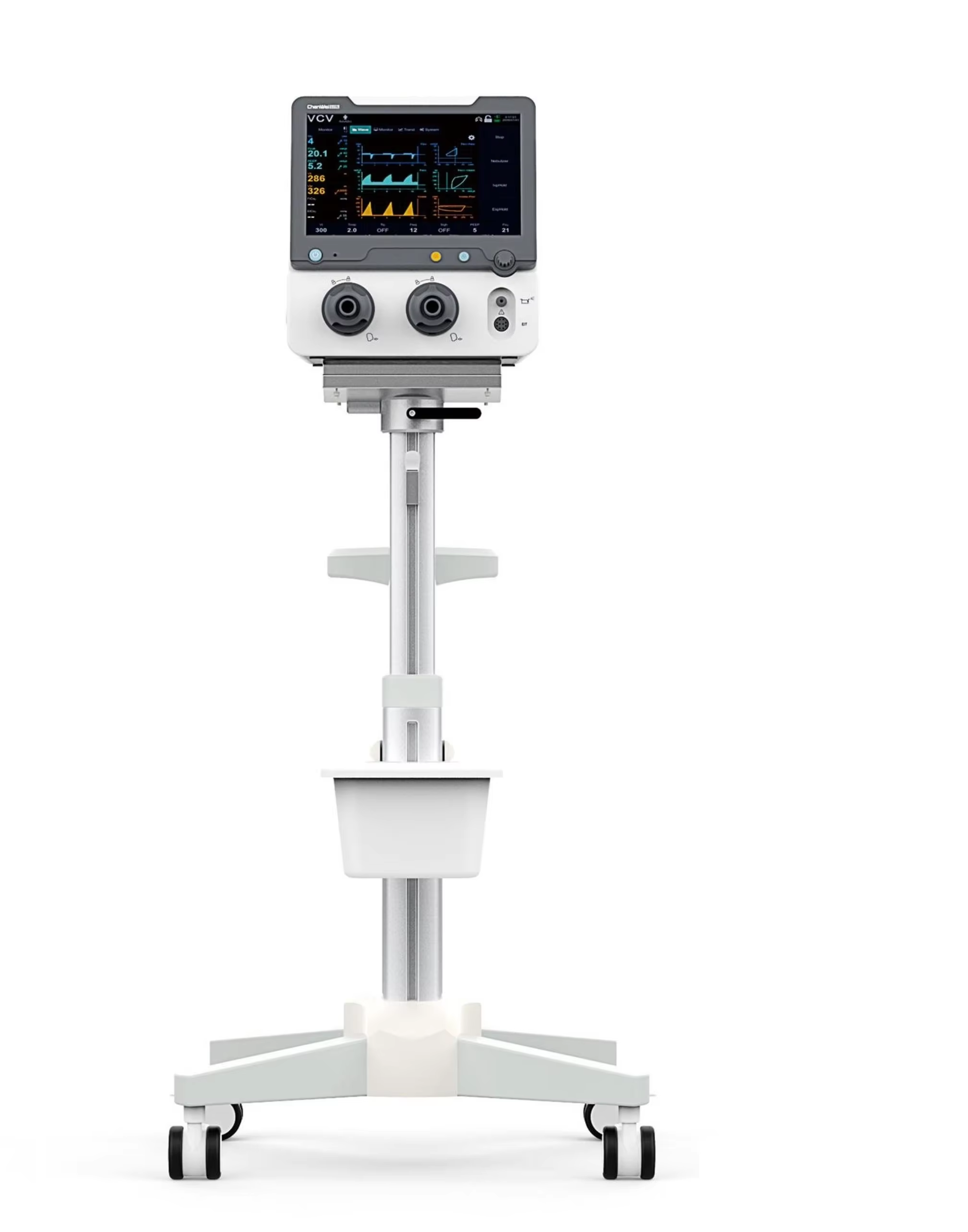 Turbine Based Invasive &amp; Non-invasive Neonatal Ventilator Breathing Apparatus with 12.1 Inches Touch Screen Veterinary Use